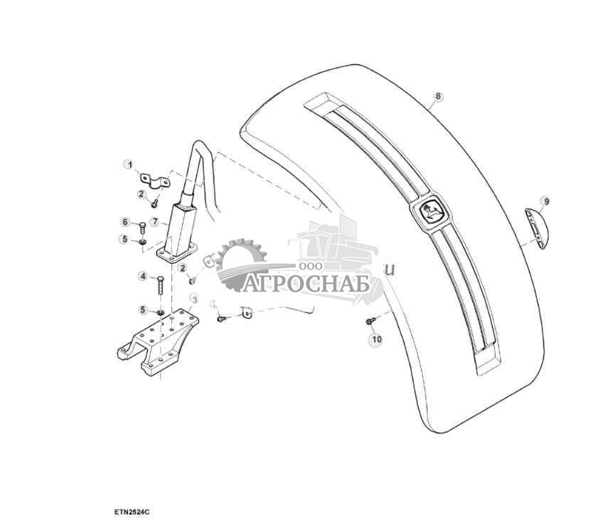 Переднее крыло, широкое, Deluxe, левое 